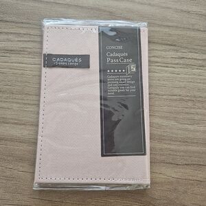 🔥4/$20 Cadaques Stationery Pink Canvas Card Case Cardholder